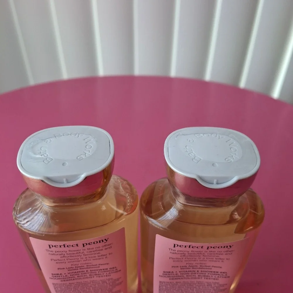 Bath & Body Works PERFECT PEONY Shower Gel Body Wash 10 oz Set of 2